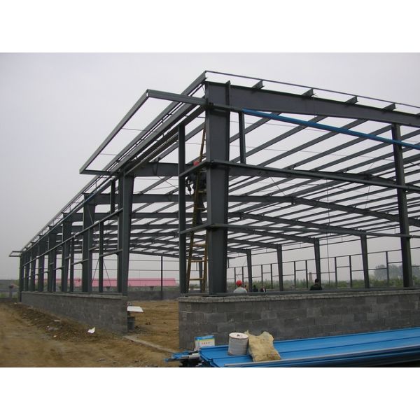 steel structure frame workshop warehouse and sandwich panel wall roof and roller shutter door