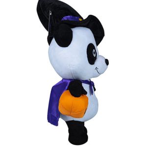 Panda Design Animated Plush Christmas Toys Lightweight With black Cap
