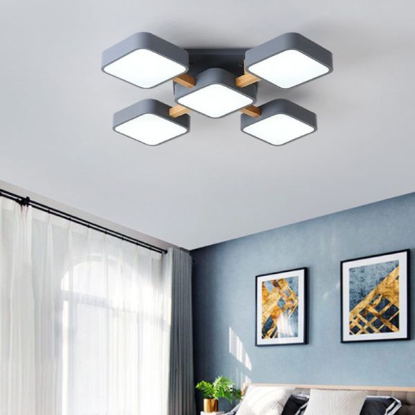 LED modern minimalist ceiling lamp LED study entrance bedroom wooden celling