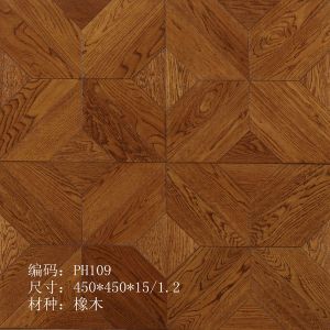 White Oak Parquet Tiles Engineered Wood Flooring Customized Design