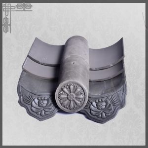 China 20*20cm Cheap roof tiles Chinese antique style clay flat tile pan tile eaves tiles for Chinese house on sale