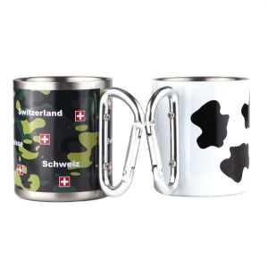 Double Walled Stainless Steel Reusable Coffee Mug 220ml Customized With