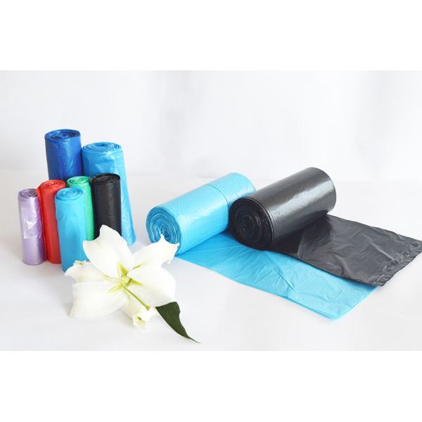 Large 100 Liter Plastic Dustbin Garbage Bag Roll 80 * 100cm Leak Proof