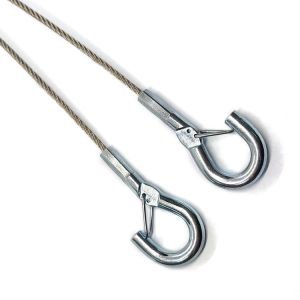 Y Style Wire Rope With Hook Fitting And Zinc Terminal Head For Ceiling Hanging