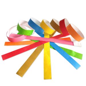 Custom Festival Event Tyvek Paper Wristbands with Snap Closure