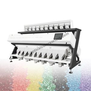 One Key Automatic Plastic Color Sorter Machine With Soft Landing System