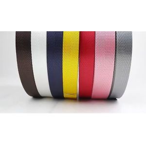 High Tenacity Custom Woven Nylon Herringbone Ribbon for Gift Packaging 30X30X30