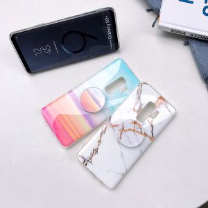 Samsung & Huawei TPU marble case with holder, Samsung S7 edge TPU marble case