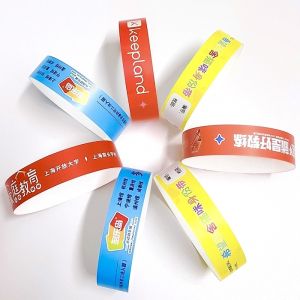 Full Color Waterproof Tyvek Wristbands with Sequential Numbering/Barcoding