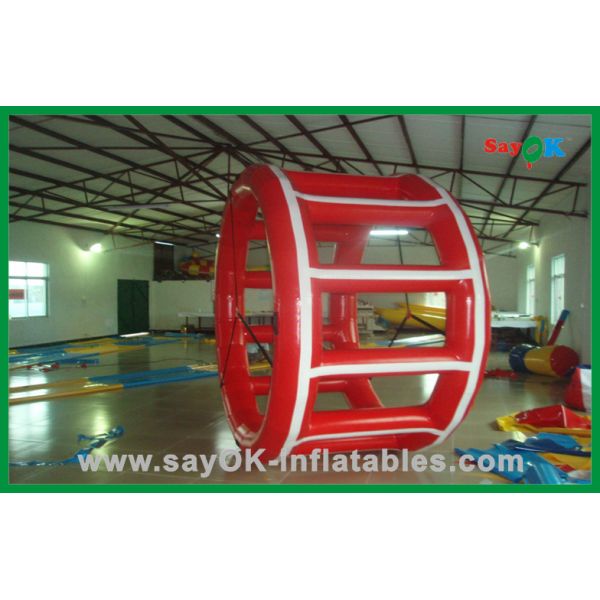 Yellow Funny Rolling Inflatable Water Toys , Water Park Equipment