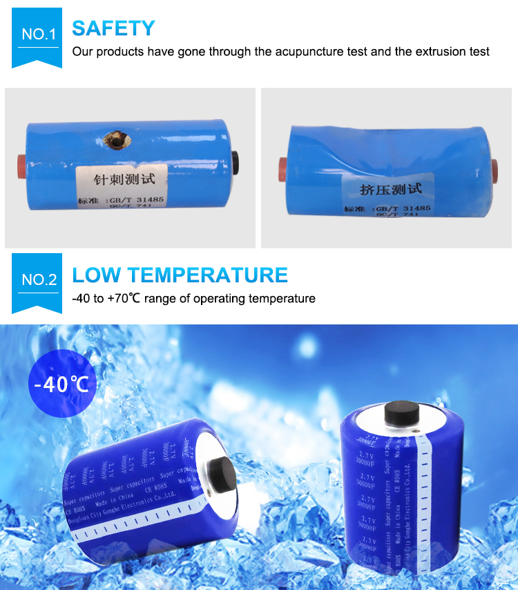 High Energy Graphene Screw Terminal Capacitor 30000F 25WH Capacity
