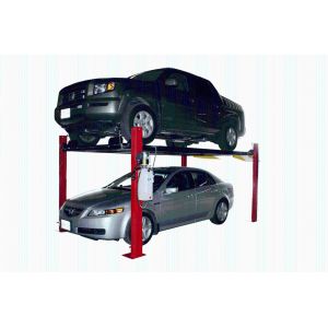 Cheap 3200kg 4 Post Parking Lift Chain Drive Double Car Stacker for sale
