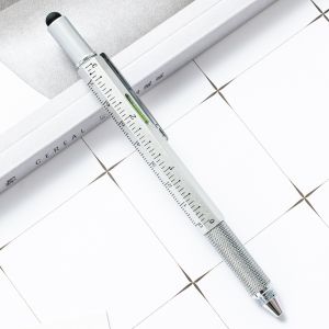 Multifunctional Metal Creative Ballpoint Pen Ruler Screwdriver Touch Screen