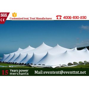Red Customized Freeform Stretch Tent Windproof With Mesh Window / Glass Window