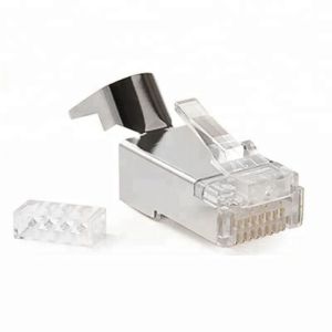 Golden Plated 8P8C Crystal Head Shielded 3U 50U Cat7 Rj45 Connector