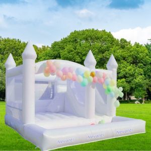 2024 Latest Models Custom Logo Printed White Commercial Grade Bounce House with