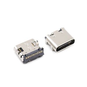 Four Feet Dip 16 Pin USB 3.1 Type C Connectors Female Port SMT 10000 Cycles