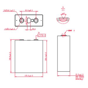 3.2v 100ah 200ah Lithium Ion Phosphate Batteries 3.2v 304ah Lifepo4 Prismatic