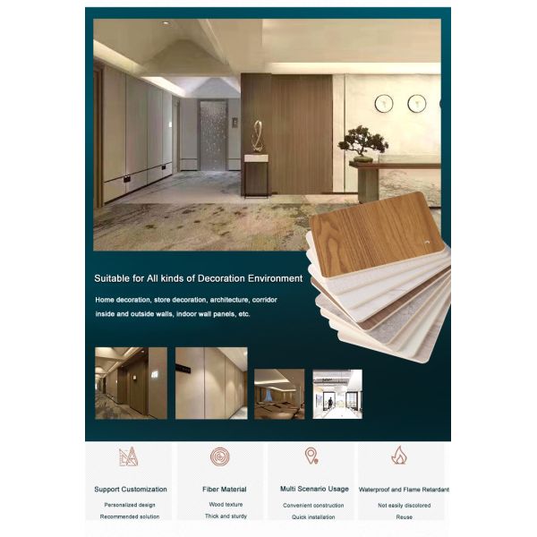 Interior Architectural Waterproof MDF Sheet 3D Damask Water Resistant MDF Board