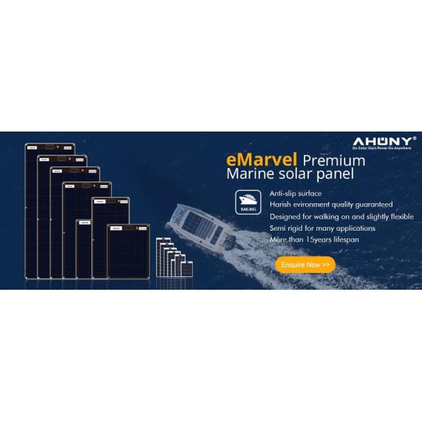 Walk On Marine Solar PV Panels Back Contact Mono Cell 130w Solar Panel