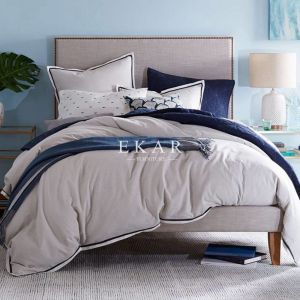 Modern Fabric Divan Upholstered Simple Design Wooden Bed