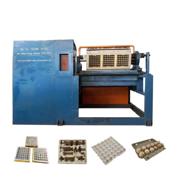 Recycled 2000pcs/h Paper Egg Tray Machine Pulp Molding Machine Pulp Tray Making