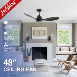 Cheap Black ABS Ceiling Fan with 3*ABS Blades 6 Adjustable Wind Speed and Remote Control for sale