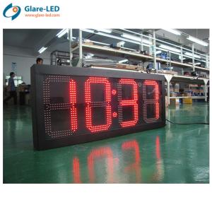 Cheap Led Time And Temperature Display Signs with Brightness Control and Waterproof Design for sale