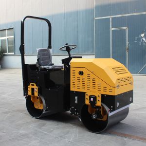 Cheap Factory Price CE Certified Double Drum Road Roller 1500kg Asphalt Compactor Roller Mini Vibratory Roller for sale