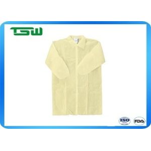 30g Latex Free Disposable Lab Coat With Elastic Cuff