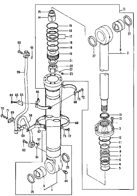 AT196471 Boom Cylinder Seal Repair Kits For Deere Excavator Right/Left Boom Cylinder 450CLC 450LC 550LC 992ELC