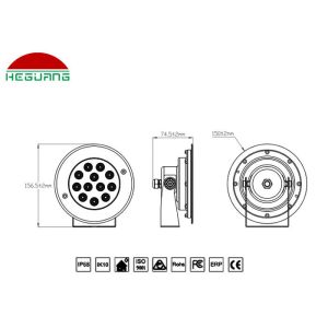 Low Voltage 24V Underwater LED Spotlights White Color SS316L SMD3030 9 Watt