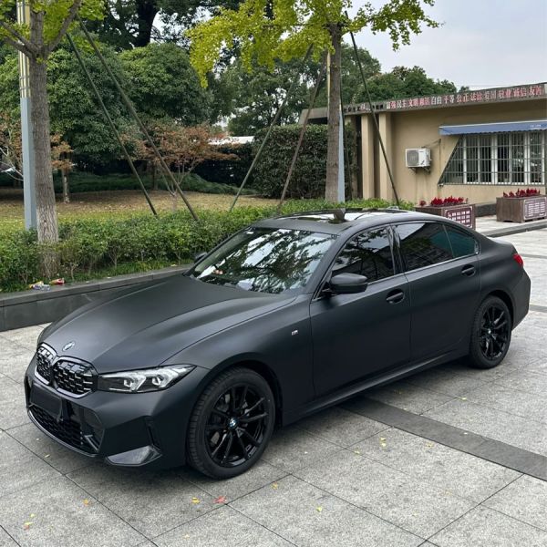 Matte Black 1.52x16m Color Paint Protection Film 8 Mil Self Adhesive Colored Matte PPF Wrap