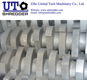 Double Shaft Shredder D52100 two shear Rubber Tire, plastic Waste Recycling Equipment, low speed, high output capactiy