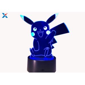 Colorful Acrylic Light Guide Panel 3D Light Guide Night Light Pikachu PokéMon