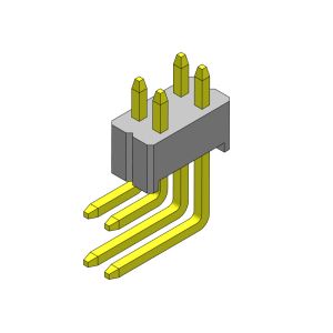 1.27*2.54mm Pin Female Header Connector Dual Row R/A 2*2PIN To 2*50PIN