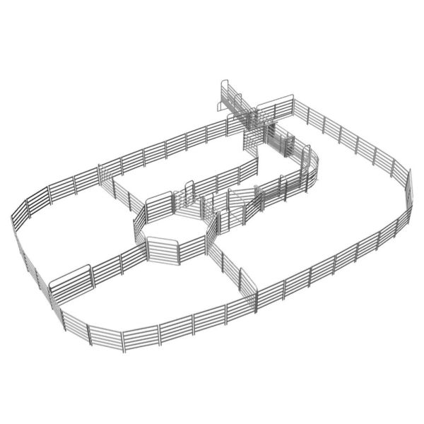 16 Portable Horse Stall Panels round Yard, Cattle Fences, Corral 11m diameter