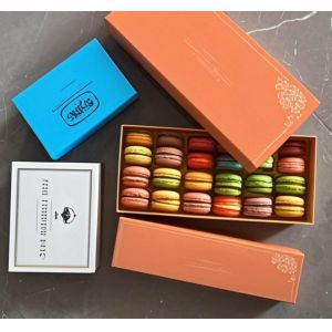 Transparent 40 Pieces Plastic Macaron Packaging Macaron Serving Tray