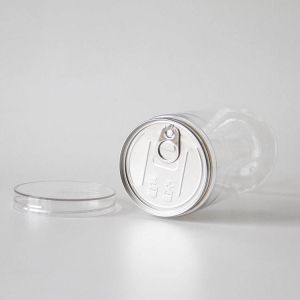 Custom PET Plastic Jars Containers Transparent PET Plastic Jar With Lid CQC