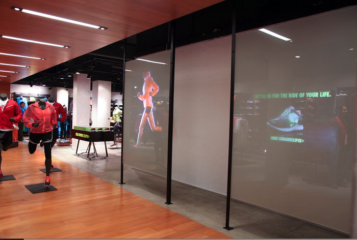 Shopping Malls Hologram Transparent Film For Projection Screens On Glass