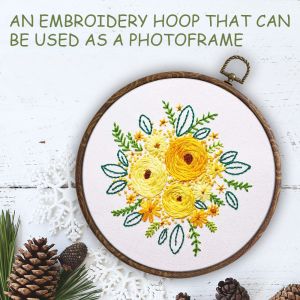 Bamboo Hoops 11.8x11.8 Inch Embroidery Starter Kit With Pattern