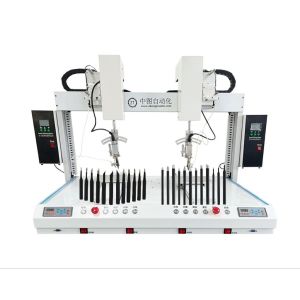 Cheap 5 Axis Desktop Automatic Welding Robot Two Station Soldering Machine for sale