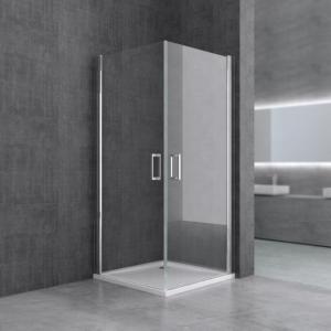 Cheap Corner Glass Shower Cabinet Square Shaped Spray Paint With Screen for sale
