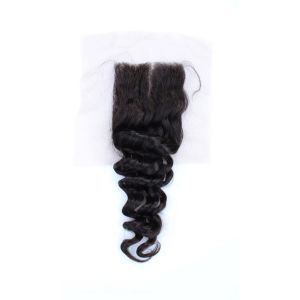 China Sale High Quality Peruvian Human Hair  Deep Wave  No Tanle No Shedding Top Lace Closure on sale
