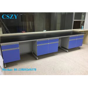 Testing Laboratory Bench With Cabinet Fitting Machines Apparatus In Biology Lab