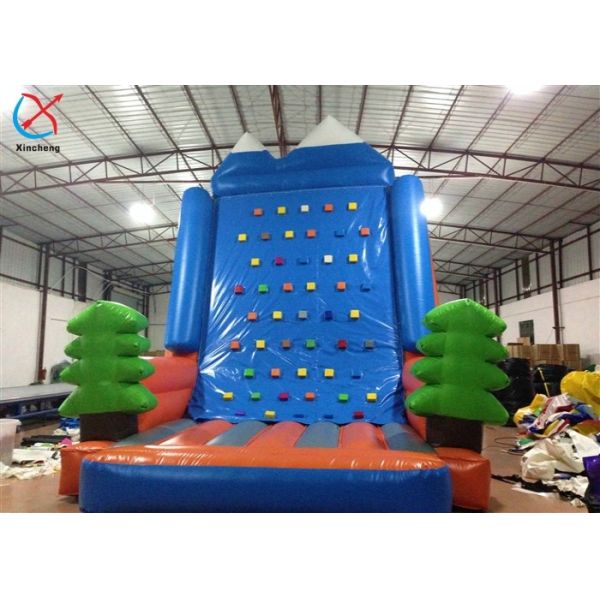 Quality Supplier Amusement Park Inflatable Rock Climbing Wall Sports Games With Pine Trees wholesale