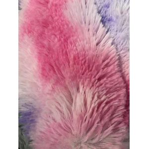 100% Polyester Special Dyeing Knitted PV Plush Toy Fabric with Plush Pattern and