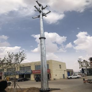 10KV Polygonal Steel Structures Tubular Pole Transmission Line Poles