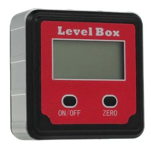 Red Precision protractor inclinometer Level digital angle finder Bevel Box