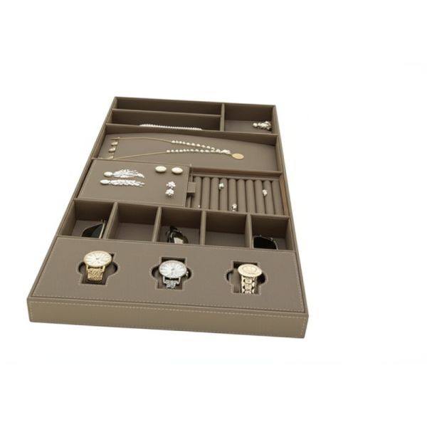 MJMHD YG-H027 Modular Jewelry Drawer Organizer Tray, 13-Compartment Wardrobe